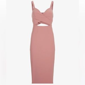 Express- sweetheart Neckline Cutout Midi
